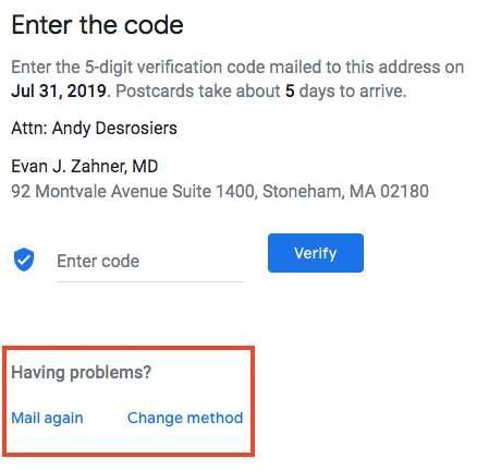 Enter verification code GBP; rater8 Google Business Profile, Google My Business