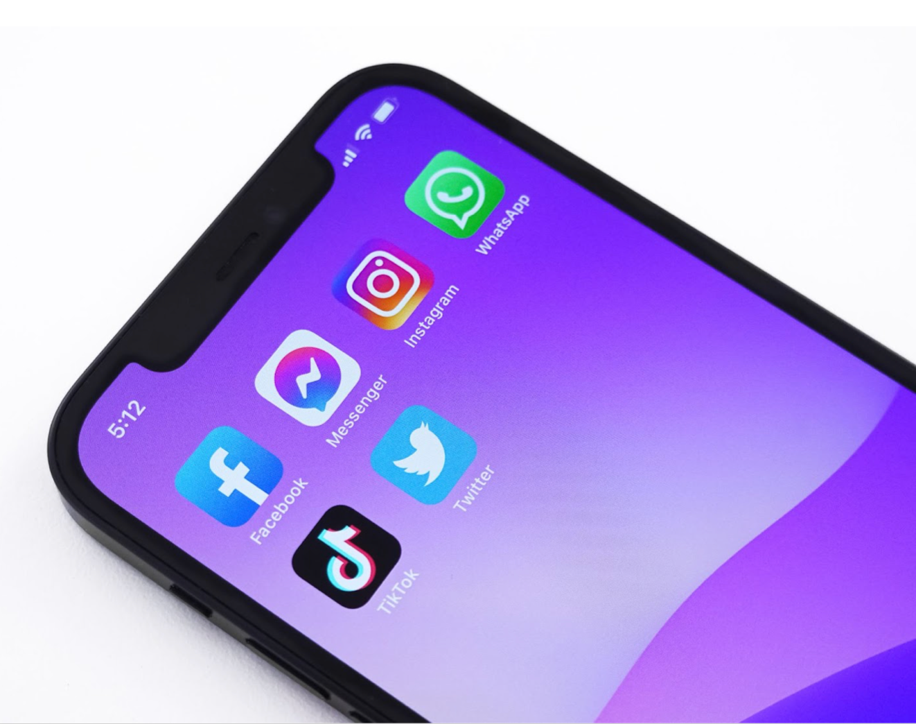 Smartphone with app icons