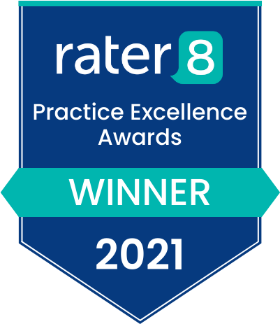 rater8 2021 Practice Excellence Awards Badge