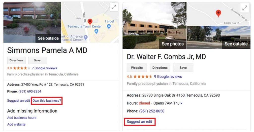 rater8 Google Business Profile ownership examples; Google My Business