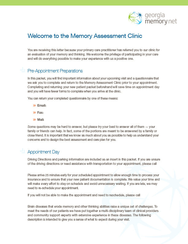 A medical practice welcome email for a referred patient