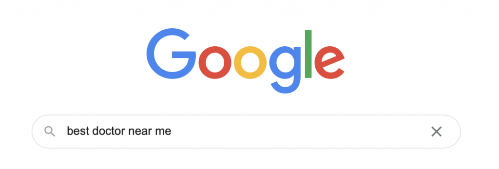 Google Search for best doctor near me; rater8's guide to patient acquisition