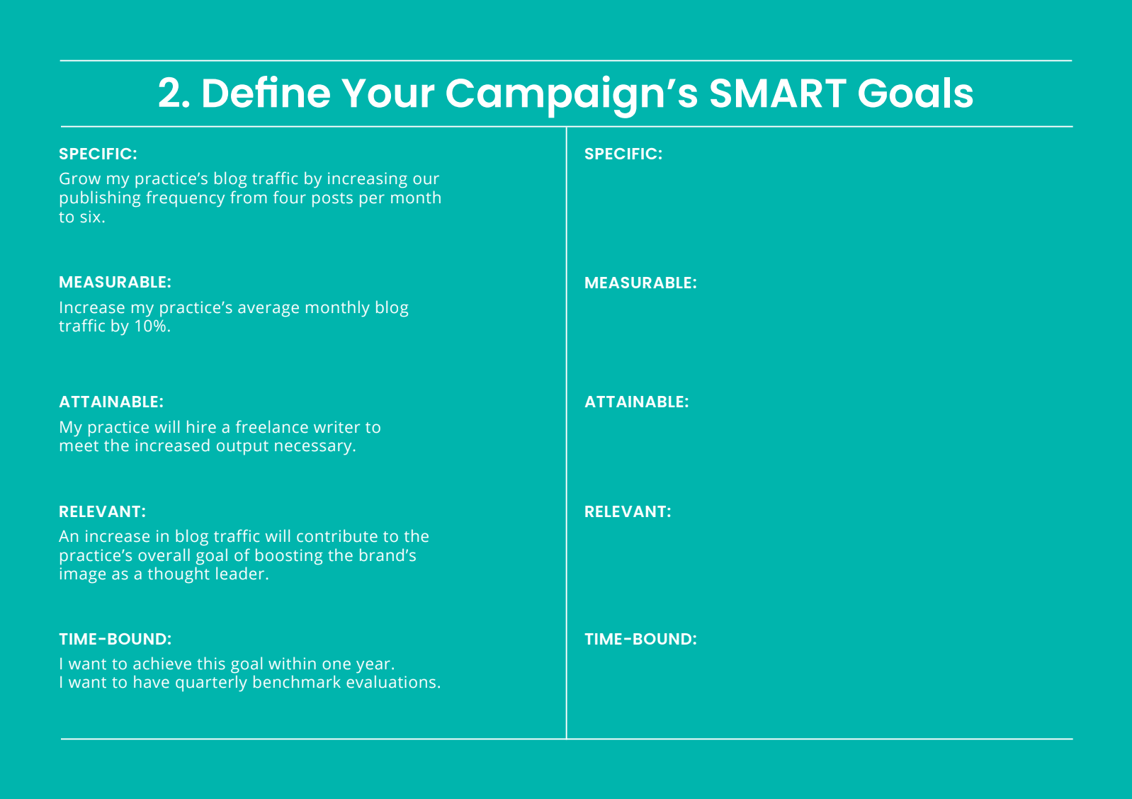 Goal-Setting Worksheet; rater8 free healthcare marketing guide