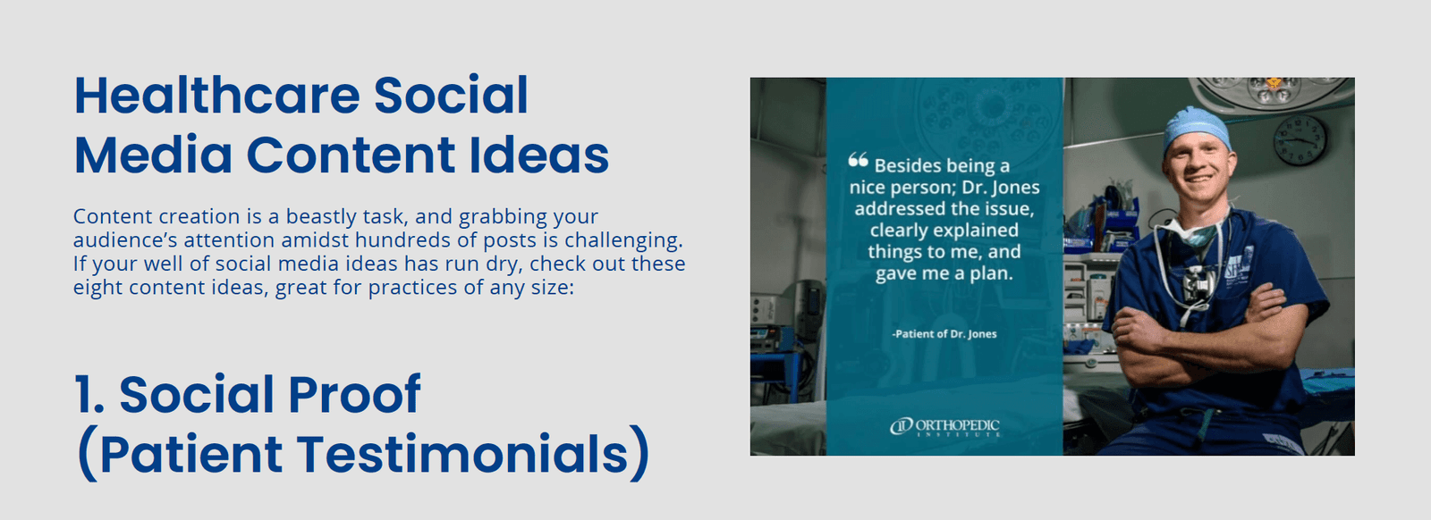 Social media content ideas; rater8 free healthcare marketing guide