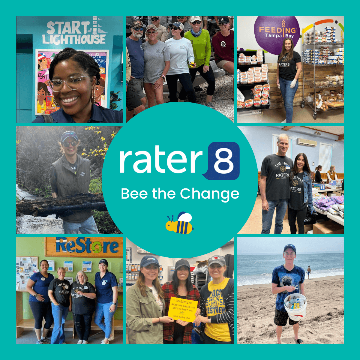 Collage of rater8ers during National Volunteer Month in April