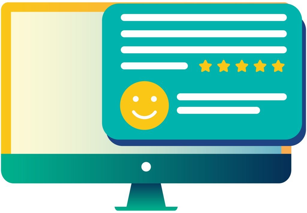 5-Star Review Computer Graphic