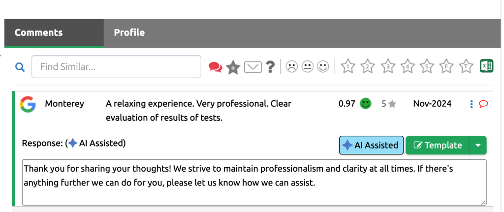 rater8's HIPAA-compliant AI review responses