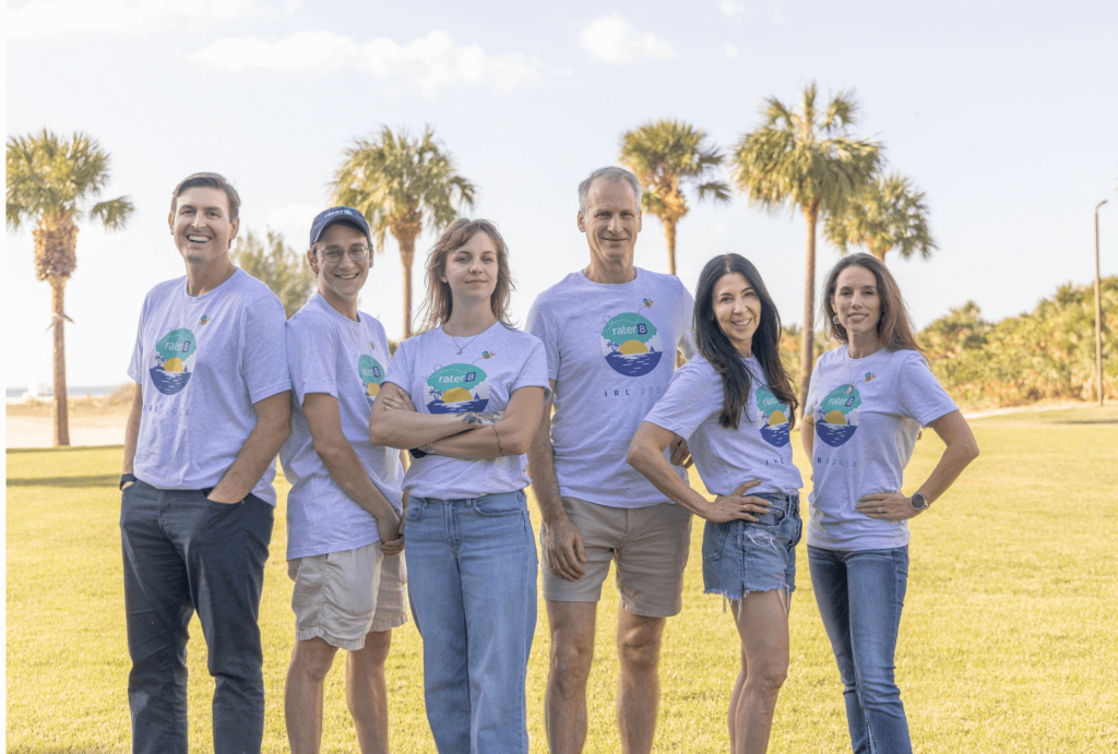 The rater8 executive team members pose together at the 2024 IRL event